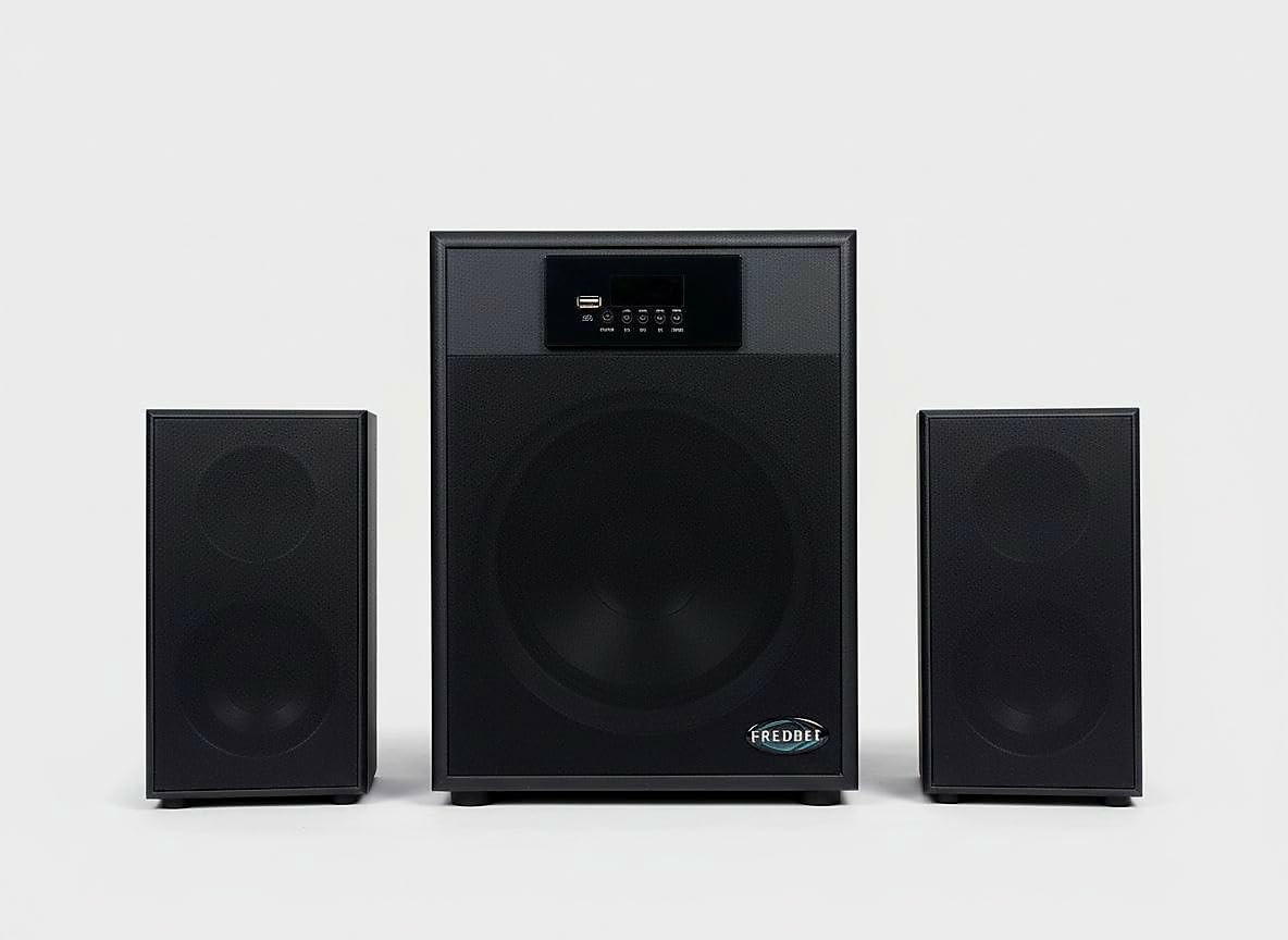 51oj1plSizL._SL1184_ Thunderstorm 120 2.1 Channel Speaker System, Black, with Subwoofer and Satellite Speakers 8 inch woofer mic Optical - Image 1